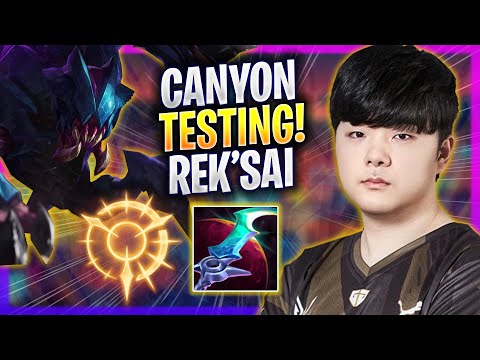 CANYON TESTING REK'SAI IN KOREA SOLOQ! - GEN Canyon Plays Rek'sai JUNGLE vs Nidalee! | Season 2024