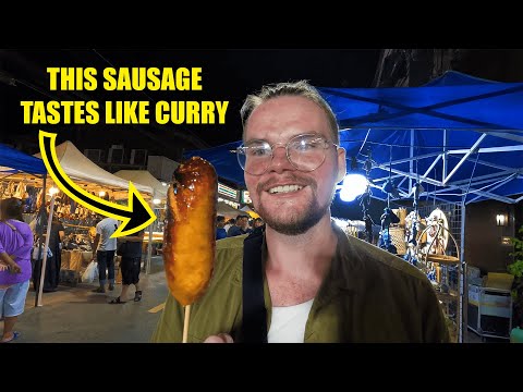 Rua pedonal Wua Lai - Excursão ao mercado noturno de Chiang Mai 🇹🇭