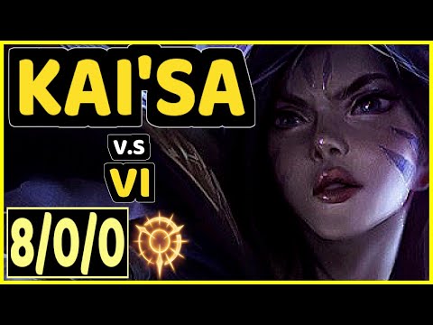 CHALLENGER KAI'SA JUNGLE - AHAHACIK (KAI'SA) vs VI - 8/0/0 KDA JUNGLE CHALLENGER GAMEPLAY - EUW