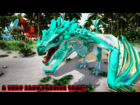 How To Tame The  Beautiful Crystal Wyvern! Ark Crystal Isles DLC