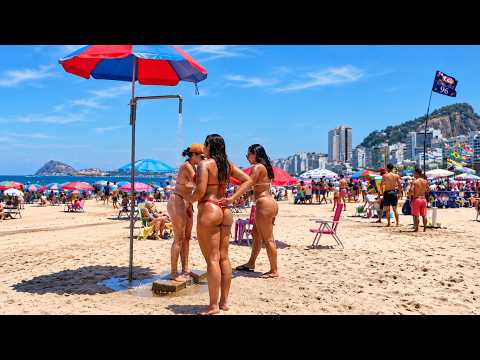 Strolling the Prestigious Golden Sands and Luxury Beachfront of Copacabana Rio de Janeiro Brazil
