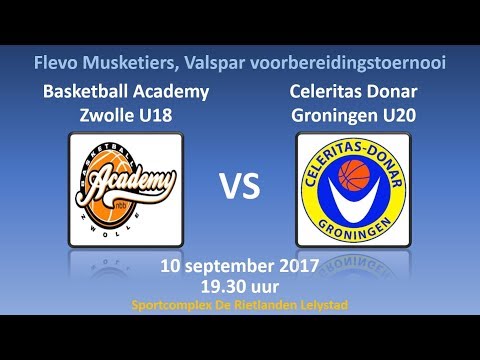 BA Zwolle U18 - Celeritas Donar U20, 10-09-2017, Full game