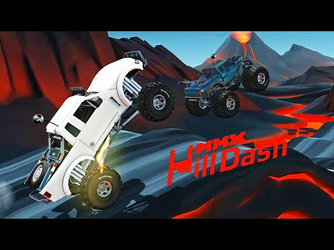 MMX Hill Dash - Trophy Truck vs Monster Truck Beast - Volcano Stege 1 | GamePlay Android - iOS