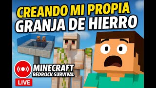 👉 🔴 CREANDO MI PROPIA GRANJA DE HIERRO en MINECRAFT BEDROCK | Directo EduCraft #13