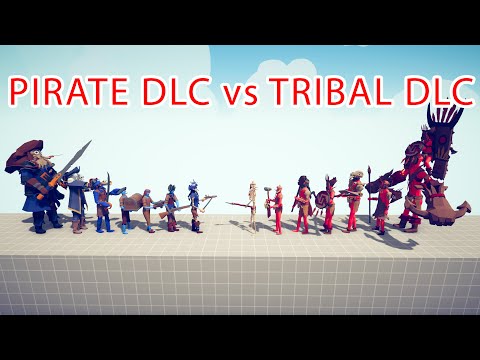 PIRATE DLC Team vs TRIBAL DLC Team - Totally Accurate Battle Simulator TABS