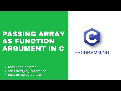 7 5 Passing Array As Function Argument In C Array And Pointers