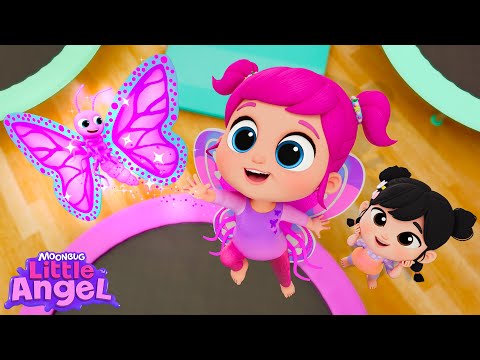 Fly Like a Butterfly - Gymnastics Fun! |  Little Angel Kids Songs & Nursery Rhymes