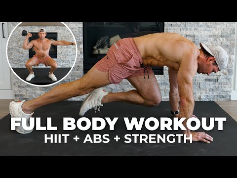 35 Min Full Body Sweat | HIIT, Abs, & Dumbbell Strength
