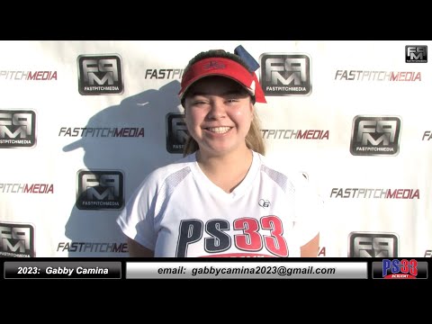 2023 Gabby Camina 3.8 GPA - Power Hitting Third Base Softball Skills Video - PS33 Academy