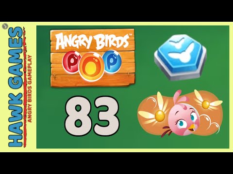 Angry Birds Stella POP Bubble Shooter Level 83 - Walkthrough, No Boosters