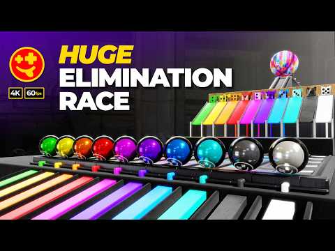 It's Huge!!! Marble Elimination Race  | #marbles #marblerun #marblerace #asmr #sensory