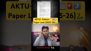 AKTU Python Programming One Shot 🫡| PYQ + Most Important Questions 🚨