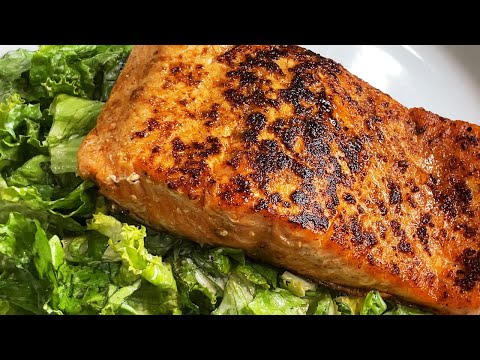 How to cook BLACKENED SALMON for the BEST Caesar Salad | #EasyRecipe