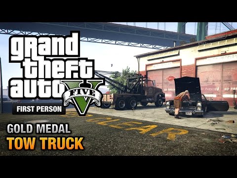 GTA 5 - Mission #38 - Tow Truck [First Person Gold Medal Guide - PS4]