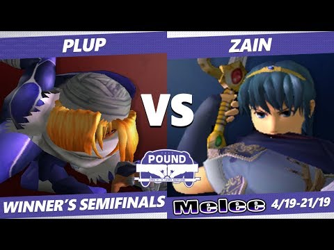 Pound 2019 SSBM - PG Plup (Sheik) VS PG Zain (Marth) Smash Melee Winner's Semifinals