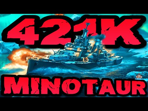 Minotaur 421K DMG *Mino macht RATATATA* im "400K Club" ⚓️ in World of Warships 🚢