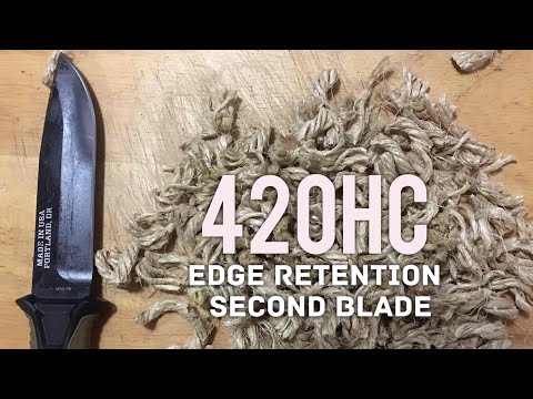 Edge Retention Test : 420HC (Second Knife) on Gerber Strongarm