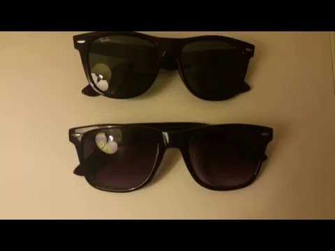 Real and fake Ray Ban WAYFARER