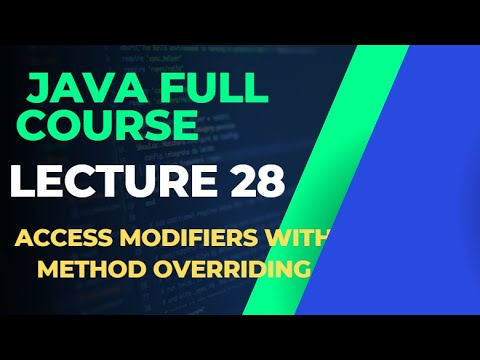 Java Lecture 28 Java Access Modifiers With Method Overriding