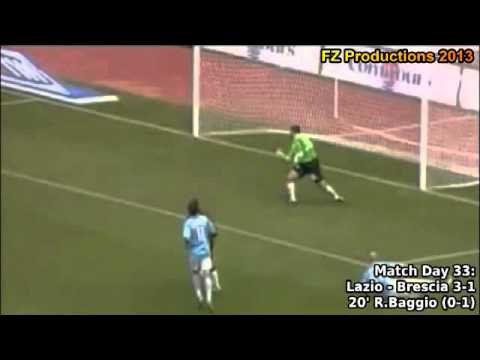 Serie A 2002-2003, day 33 Lazio - Brescia 3-1 (R.Baggio goal)