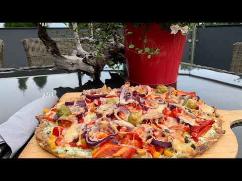 Thunfischboden pizza mit Diät und ohne Diät die ist so mega lecker und schnell gemacht 😋