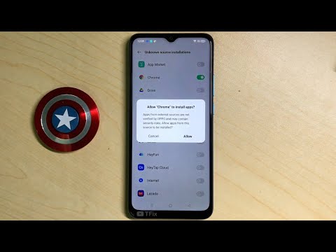 How to enable/disable Unknown source installations on OPPO A16k Android 11