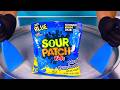 Blue Sour Patch Kids Ice Cream Rolls Satisfying Visual ASMR