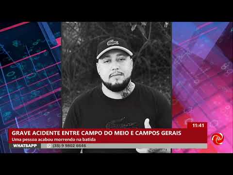 Capotamento termina com morte entre Campo do Meio e Campos Gerais