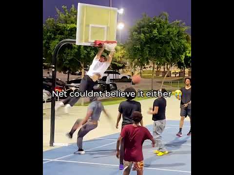 Bro shocked the WHOLE court 😭 #basketball