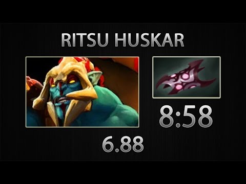Dota 2 Huskar Fast Farm - Ritsu - Armlet of Mordiggian - 8:58 [6.88]