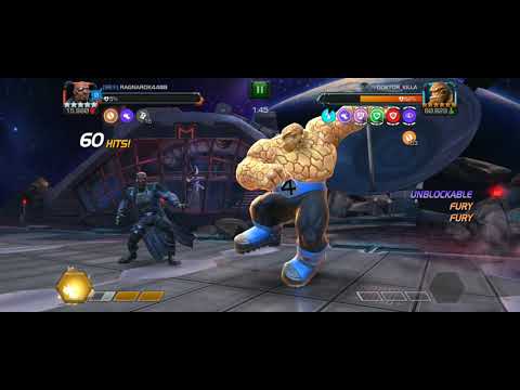 Nick Fury vs Thing 6* r2 AW Boss tier 5, No boosts