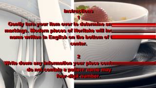 How to Identify Noritake Patterns