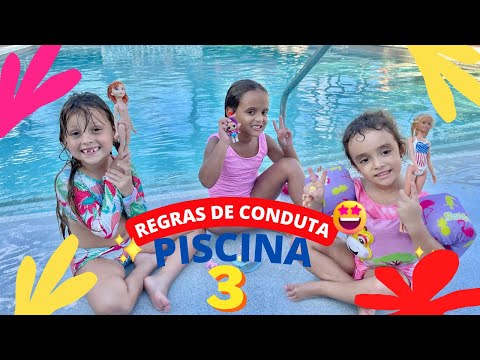 REGRAS DE CONDUTA PARA CRIANÇAS NA PISCINA 2! Learn Rules of Conduct for Children in Pool 3!