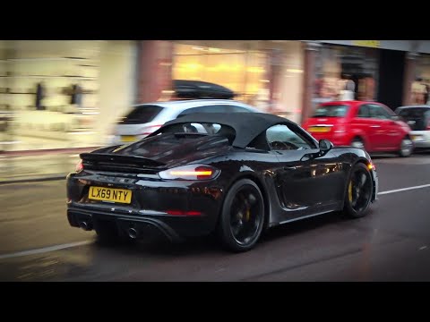 New 2020 Porsche 718 Boxster Spyder Acceleration in Central London
