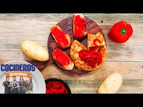Receta: Tortilla de patatas y pan con tomate | Cocineros Mexicanos