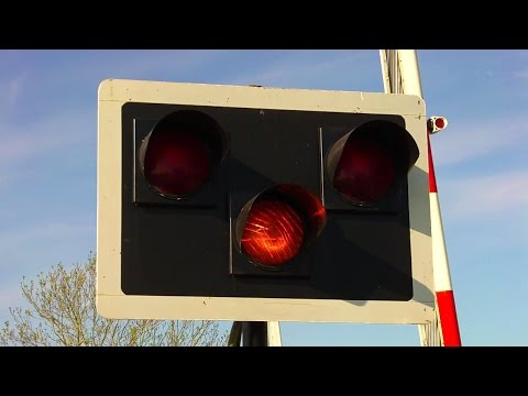 Railway Crossing at Blakestown, Kildare - IE 29000 + 22000 Class Trains