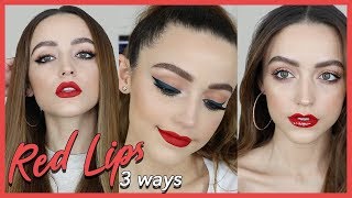3 EASY MAKEUP LOOKS TO PAIR WITH RED LIPSTICK!