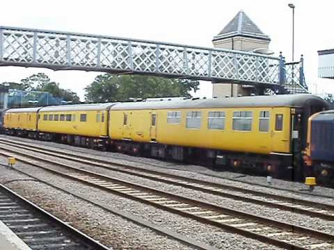 DRS class 37604 with 37603 with a test train passing platform 4