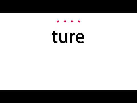 Part of a video titled How to pronounce ture - Vocab Today - YouTube