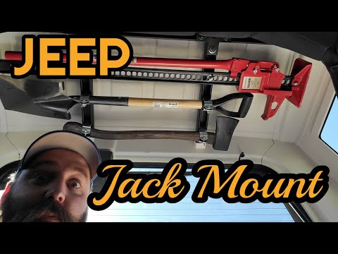 JEEP JACK MOUNT - DIY / How to - Hi-Lift farm jack inside your Jeep Wrangler CHEAP