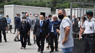 Ispezioni del ministero dell'Interno al centro di accoglienza del campo Roja a Ventimiglia