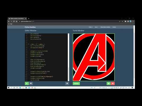 Making Avengers Logo Using Python Turtle Code Ask_pf