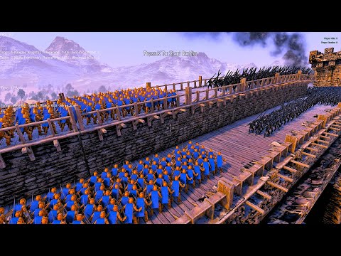 Golden Knights and Dark Knights Battle for Castle - Ultimate Epic Battle Simulator UEBS