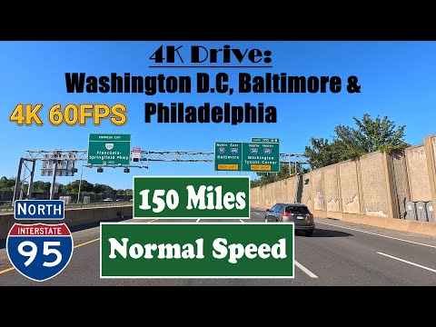 4K Drive: Washington D.C, Baltimore & Philadelphia. I 95 North. Interstate 95 North. Virginia