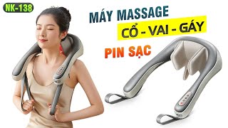 Video Máy massage xoa bóp day ấn cổ vai gáy 6D Nikio NK-138 - Pin sạc