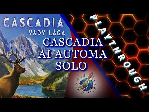 CASCADIA vadvilága: AI AUTOMA solo mód végigjátszás - Painting and Game