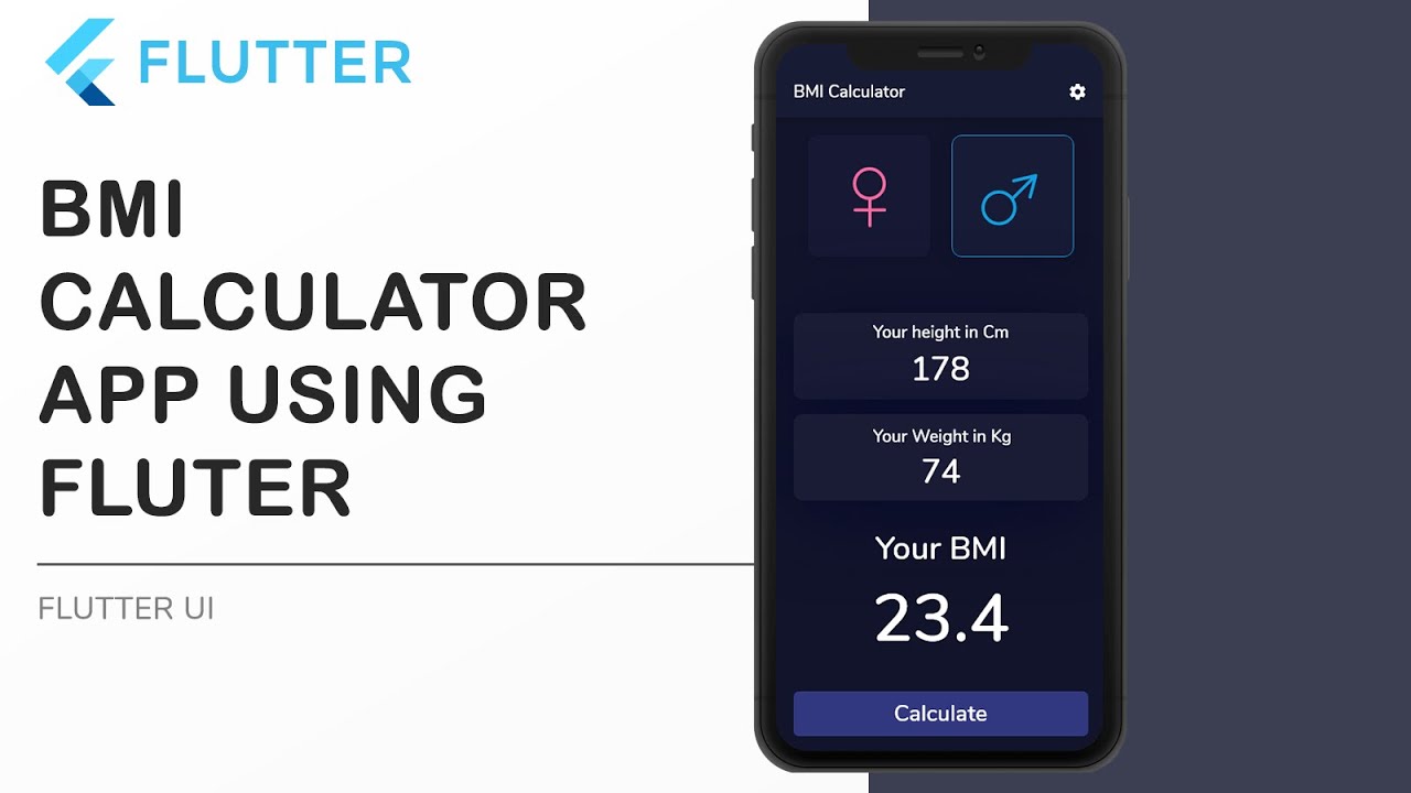 Flutter BMI Calculator Application - Speed Code