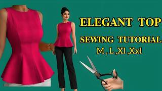 Pattern Making and Sewing a Chic Women’s Evening Top ✂️ Step-by-Step Tutorial for Beginners
