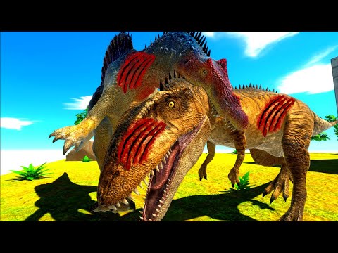A day in the fights of Spinosaurus   Animal Revolt Battle Simulator