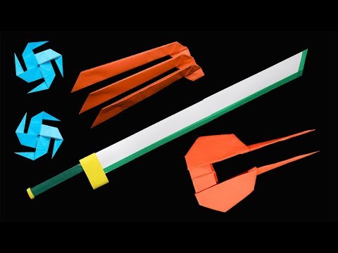05 Ninja weapon - Origami ninja star/ Katana/ Sword/Knife